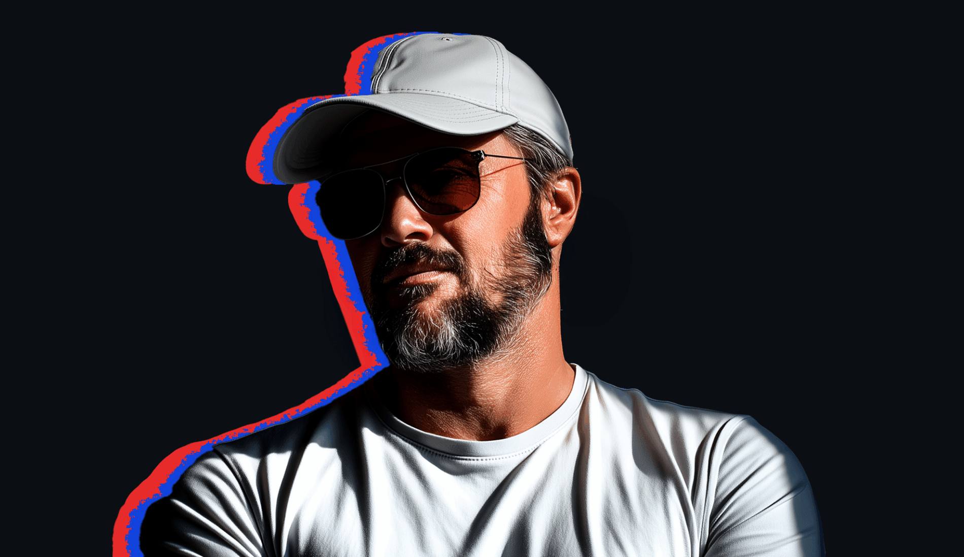 Portrait de Bialès, casquette et lunettes de soleil, DJ et producteur